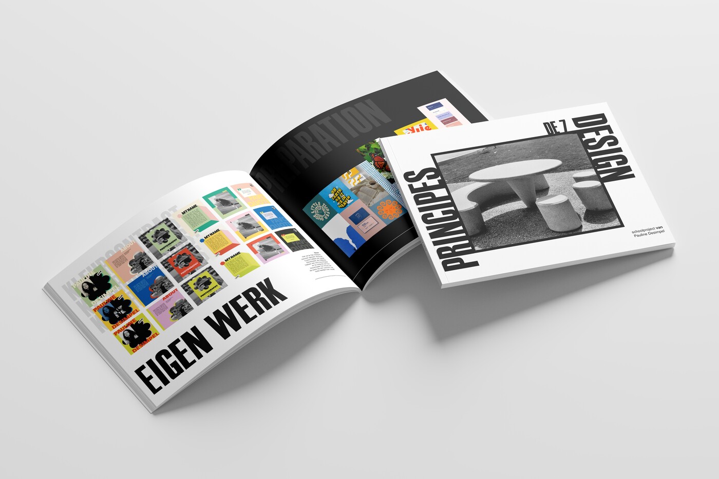130001 Free Open US Letter Magazine Mockup With Cover