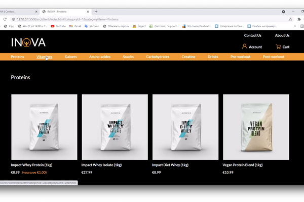 Webshop proteines