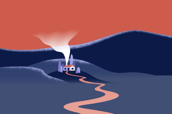 Geanimeerd landschap / logo